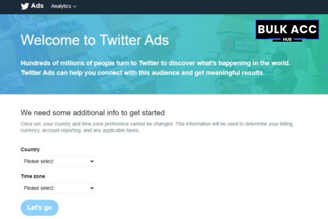 Twitter Ads Account For sale