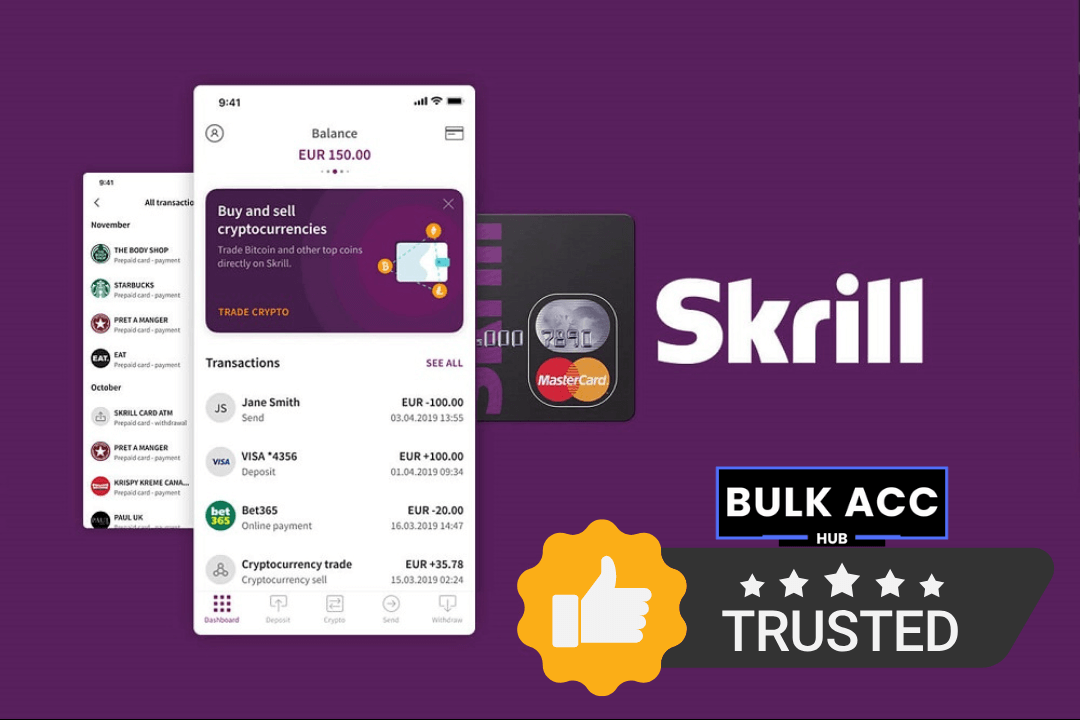 Verified Skrill Account for Sale